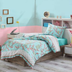 Pussilakanasetti Eponj Home Yhden 3-os - Turkoosi/Valkoinen/Beige/Roosa