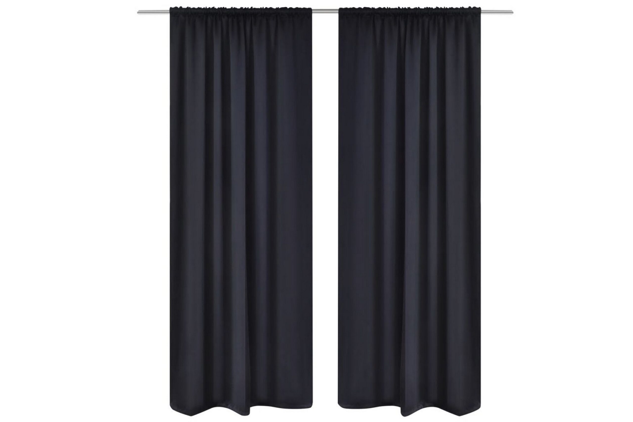 Mustat pimennysverhot verhotankokujalla 2 kpl 135 x 245 cm - Musta