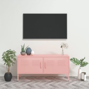 TV-taso pinkki 105x35x50 cm teräs -