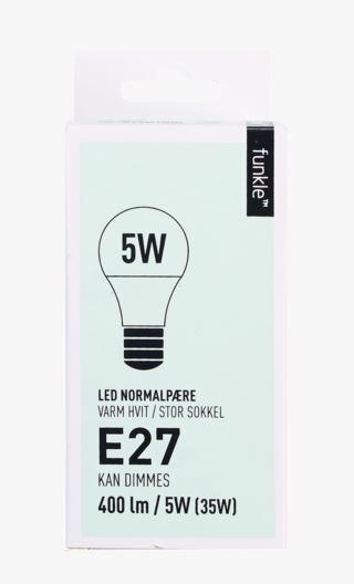 Normal w/dim E27 5W lamppu moniväri
