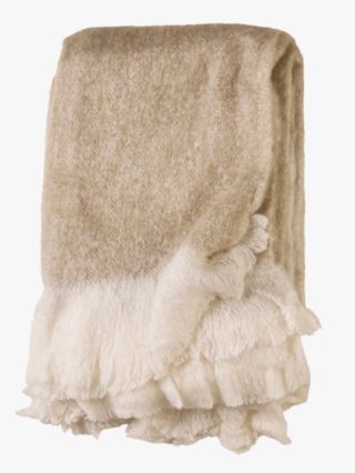 Alba stripe torkkupeitto beige