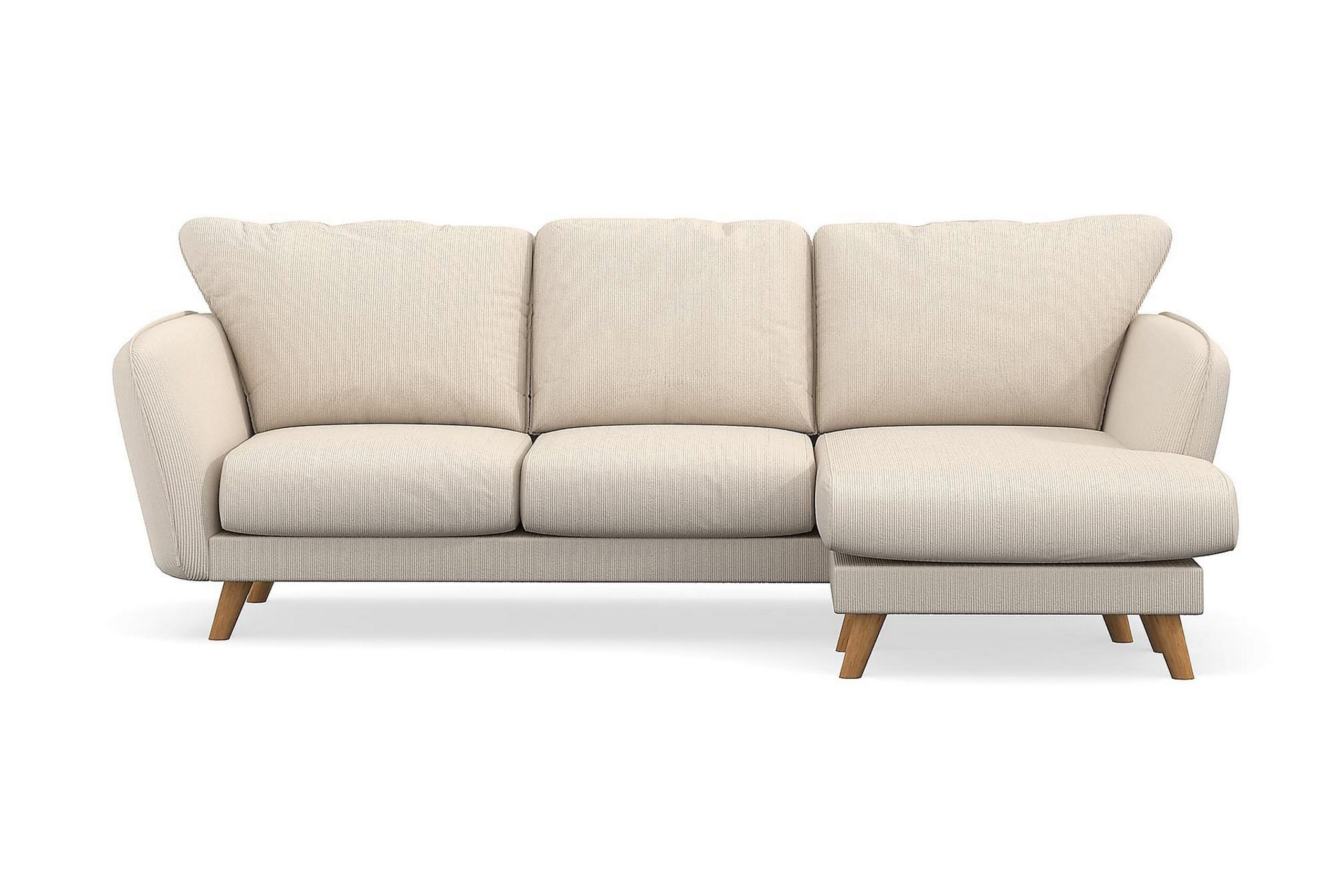 Trend Lyx 3-istuttava divaanisohva Oikea - Beige Vakosametti