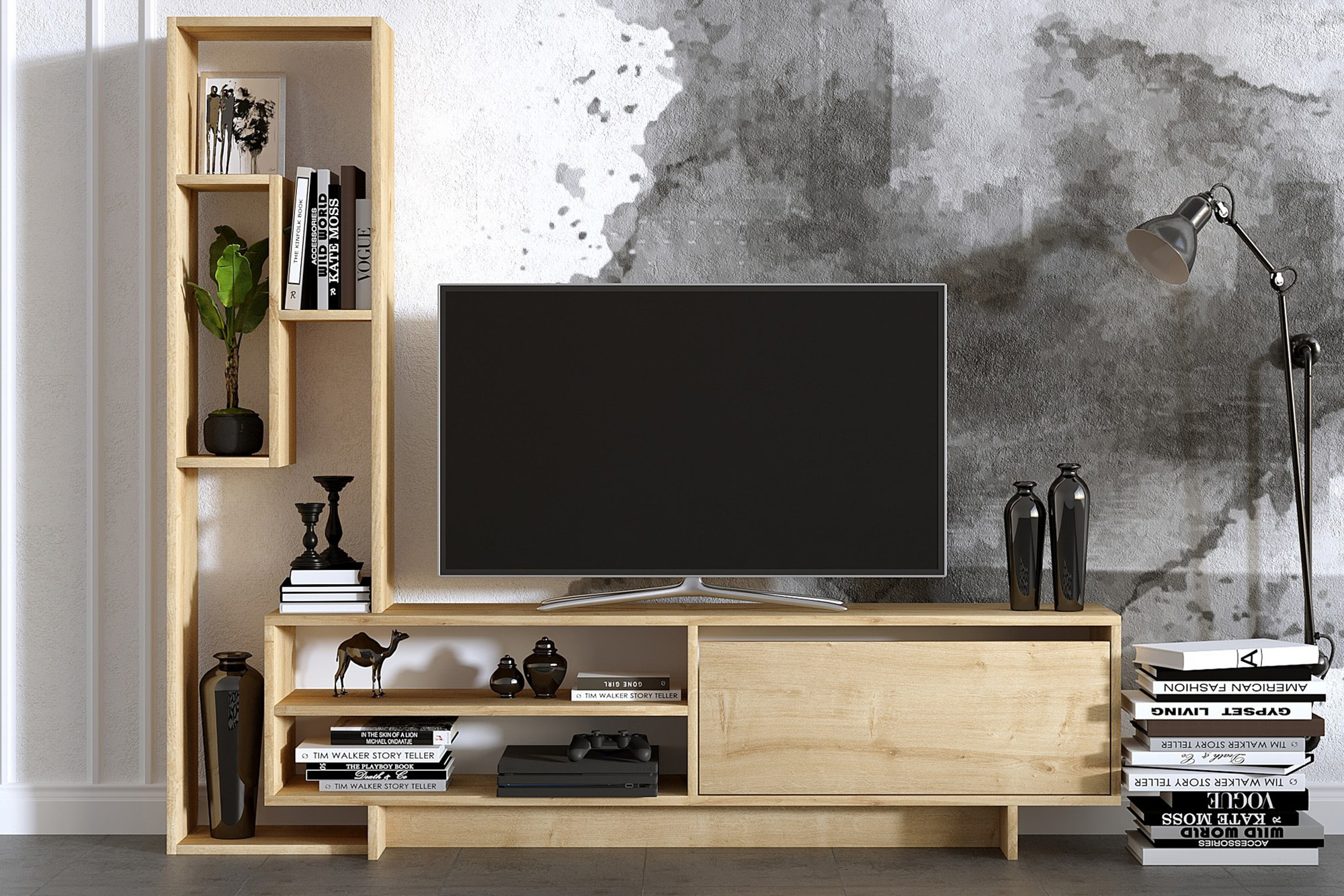 TV-taso Ceiba 177 cm - Luonnonväri