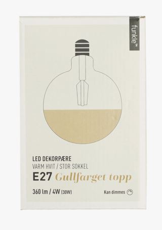 Top gold decor E27 4W lamppu moniväri