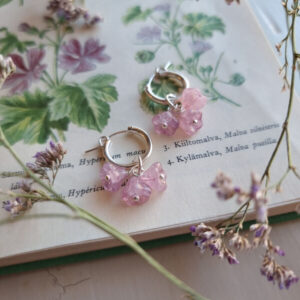 Blooming Sorbet korvakorut, Hopea ohut - Malva