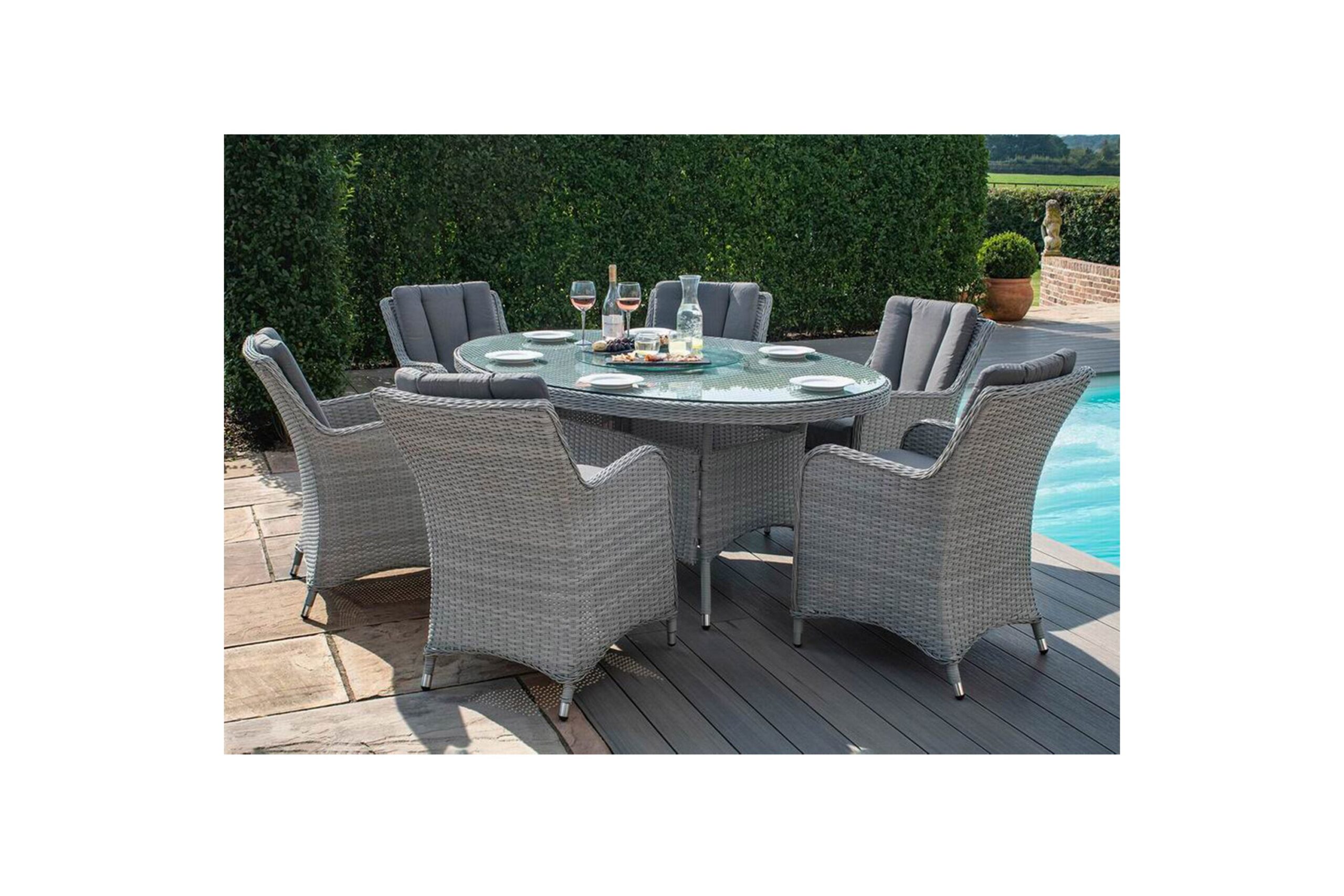 Pöytä Ascot 180x120xH75 cm Harmaa -