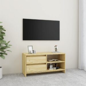 TV-taso 80x31x39 cm täysi mänty - Ruskea