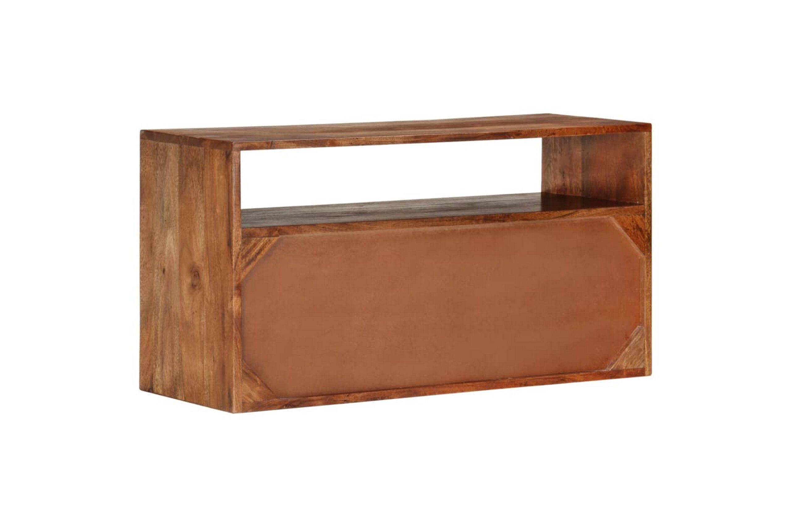 TV-taso 80x30x42 cm täysi akaasiapuu - Ruskea