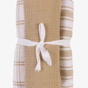 Stina 3pk keittiöpyyhe beige