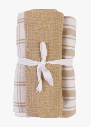 Stina 3pk keittiöpyyhe beige