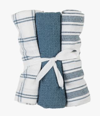 Stina 3pk keittiöpyyhe sininen