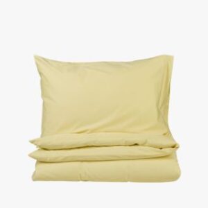 Eden stonewashed pussilakanasetti satiinipuuvillaa vaaleankeltainen