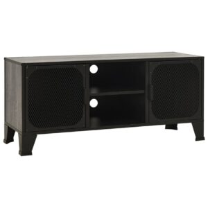TV-taso harmaa 105x36x47 cm metalli ja MDF - Harmaa