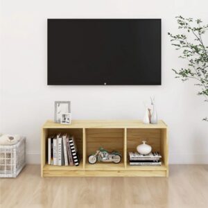TV-taso 104x33x41 cm täysi mänty - Ruskea