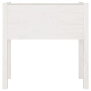 Puutarhan kukkalaatikot 2 kpl valkoinen 70x31x70cm täysi män - Valkoinen