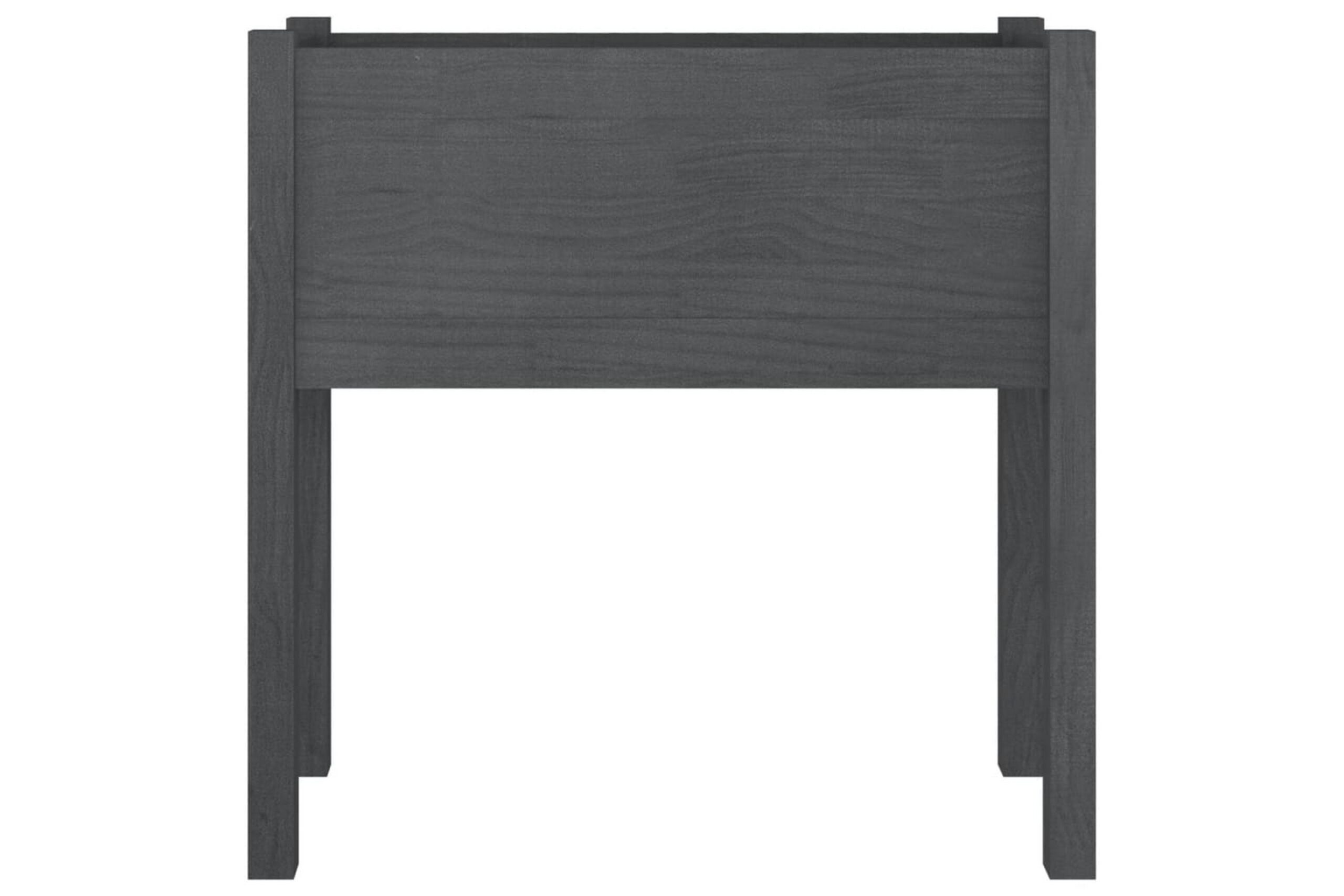 Puutarhan kukkalaatikko harmaa 70x31x70cm täysi mänty - Harmaa