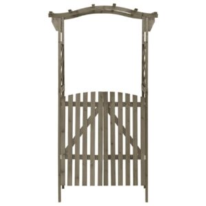 Pergola portilla 116x40x204 cm harmaa täysi kuusi - Harmaa