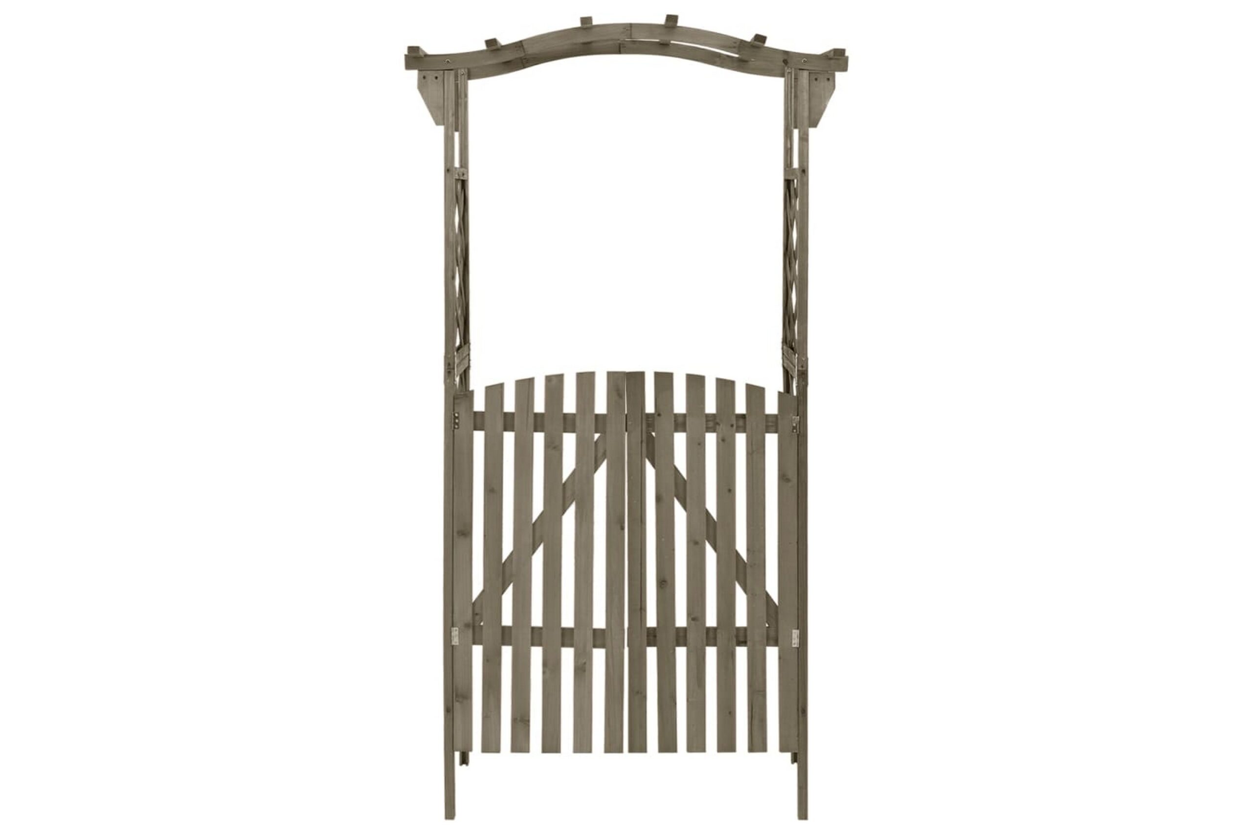 Pergola portilla 116x40x204 cm harmaa täysi kuusi - Harmaa