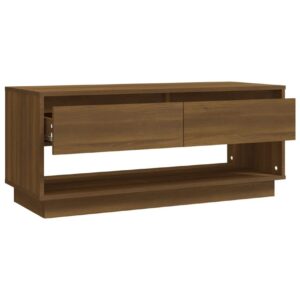 TV-taso ruskea tammi 102x41x44 cm lastulevy - Ruskea