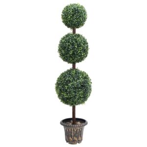 Tekokasvi puksipuu ruukulla pallonmuotoinen vihreä 118 cm - Vihreä