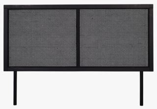 Rattan sängynpääty musta