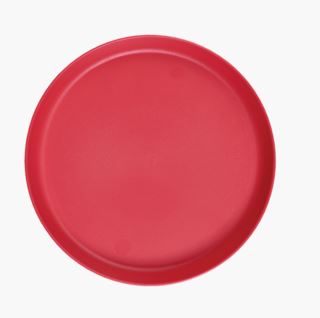 Vita vati kukkaruukulle punainen