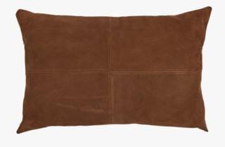 Suede koristetyyny ruskea