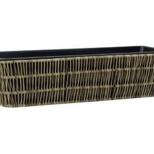Kukkalaatikko Wicker 60x19xH15 cm Vaaleanruskea -