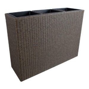 Kukkalaatikko Wicker 110x39xH88 cm Tummanruskea -