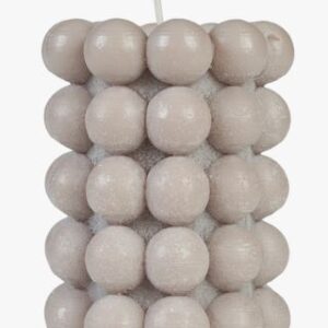 Bubble koristekynttilä beige