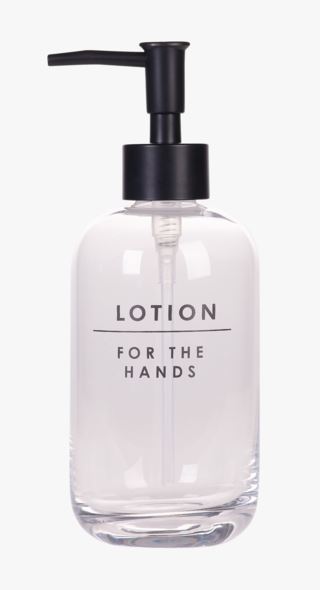Lotion annostelija läpikuultava