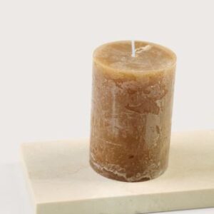 Marble long kynttilävati vaalean beige
