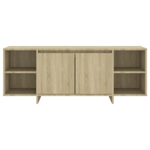 TV-taso Sonoma-tammi 130x35x50 cm lastulevy - Beige