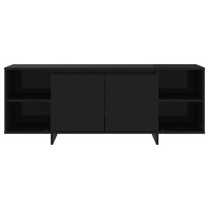 TV-taso musta 130x35x50 cm lastulevy - Musta