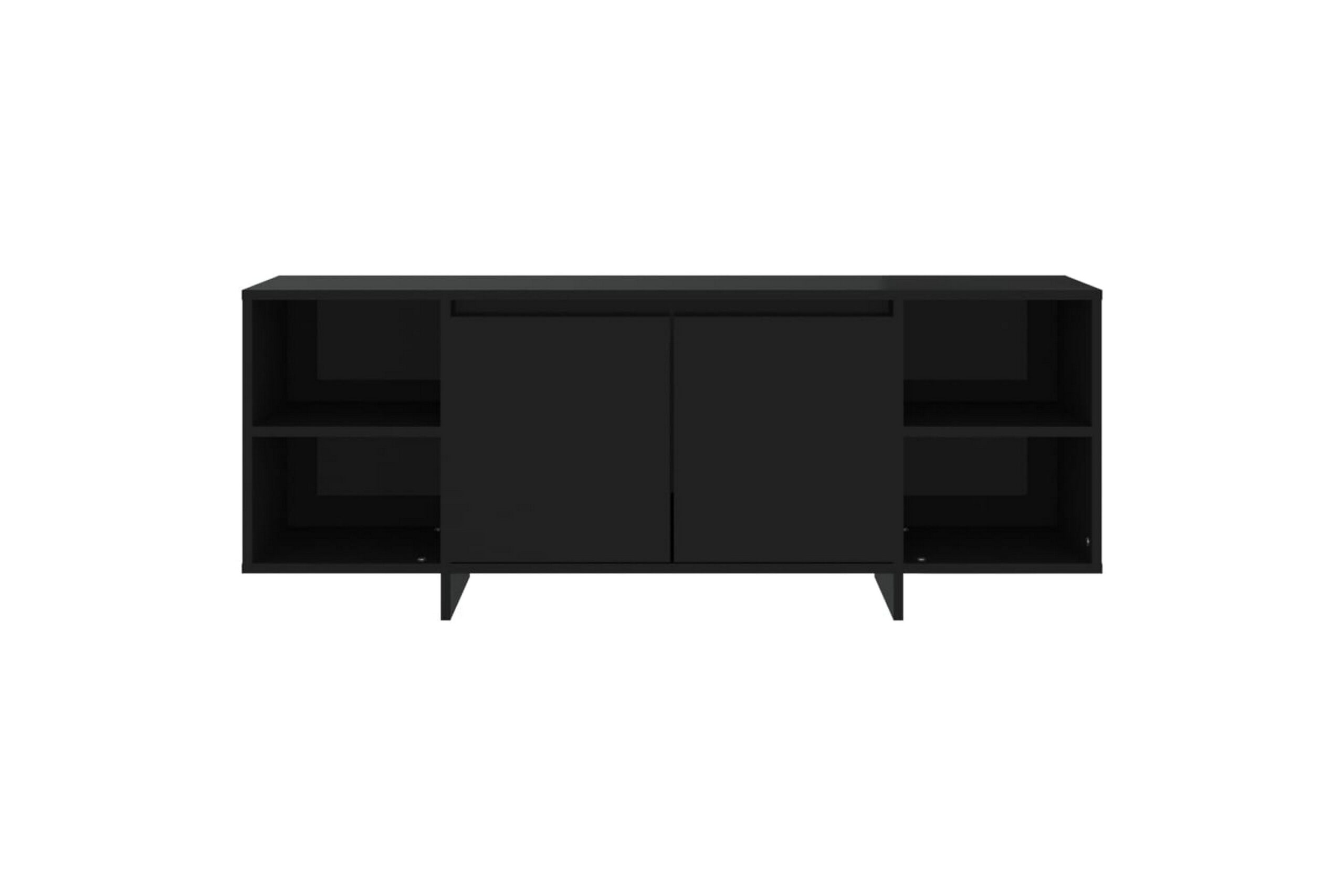 TV-taso musta 130x35x50 cm lastulevy - Musta