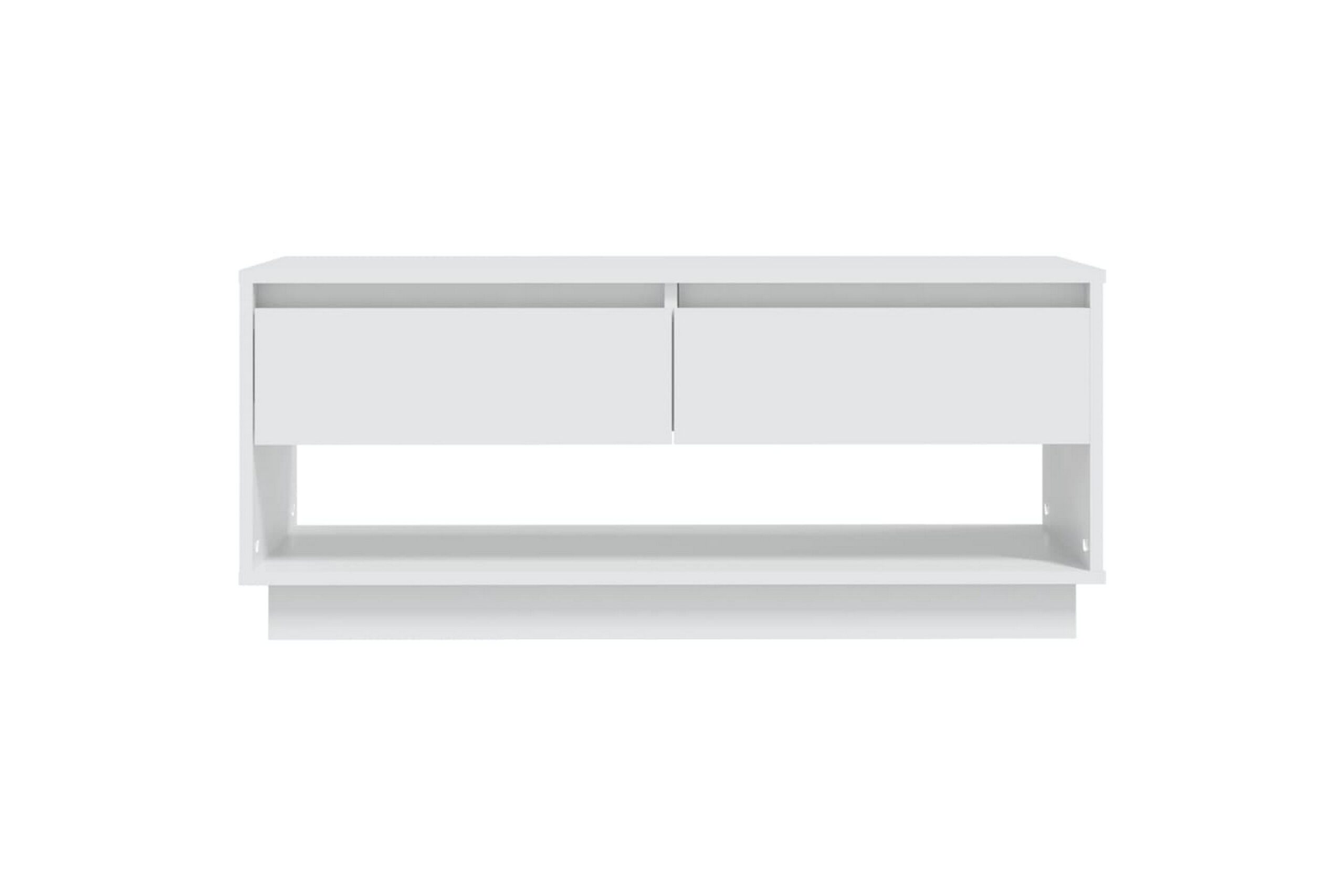 TV-taso valkoinen 102x41x44 cm lastulevy - Valkoinen