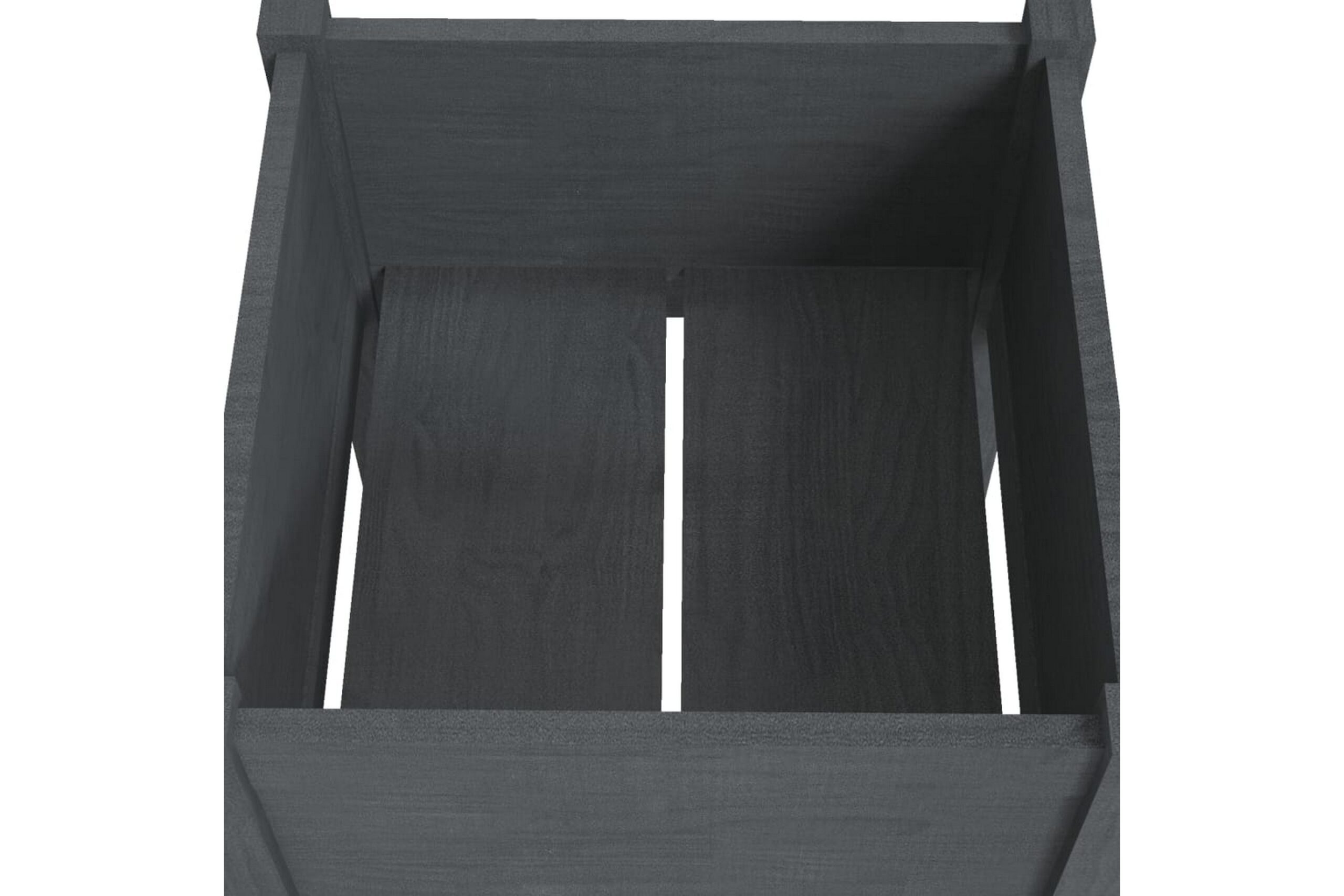 Puutarhan kukkalaatikot 2 kpl harmaa 40x40x70 cm täysi mänty - Harmaa