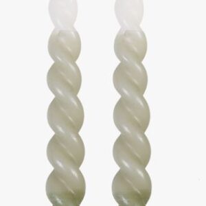 Twisted tricolor kruunukynttilä moniväri/vihreä