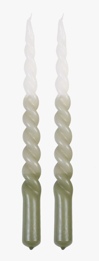 Twisted tricolor kruunukynttilä moniväri/vihreä