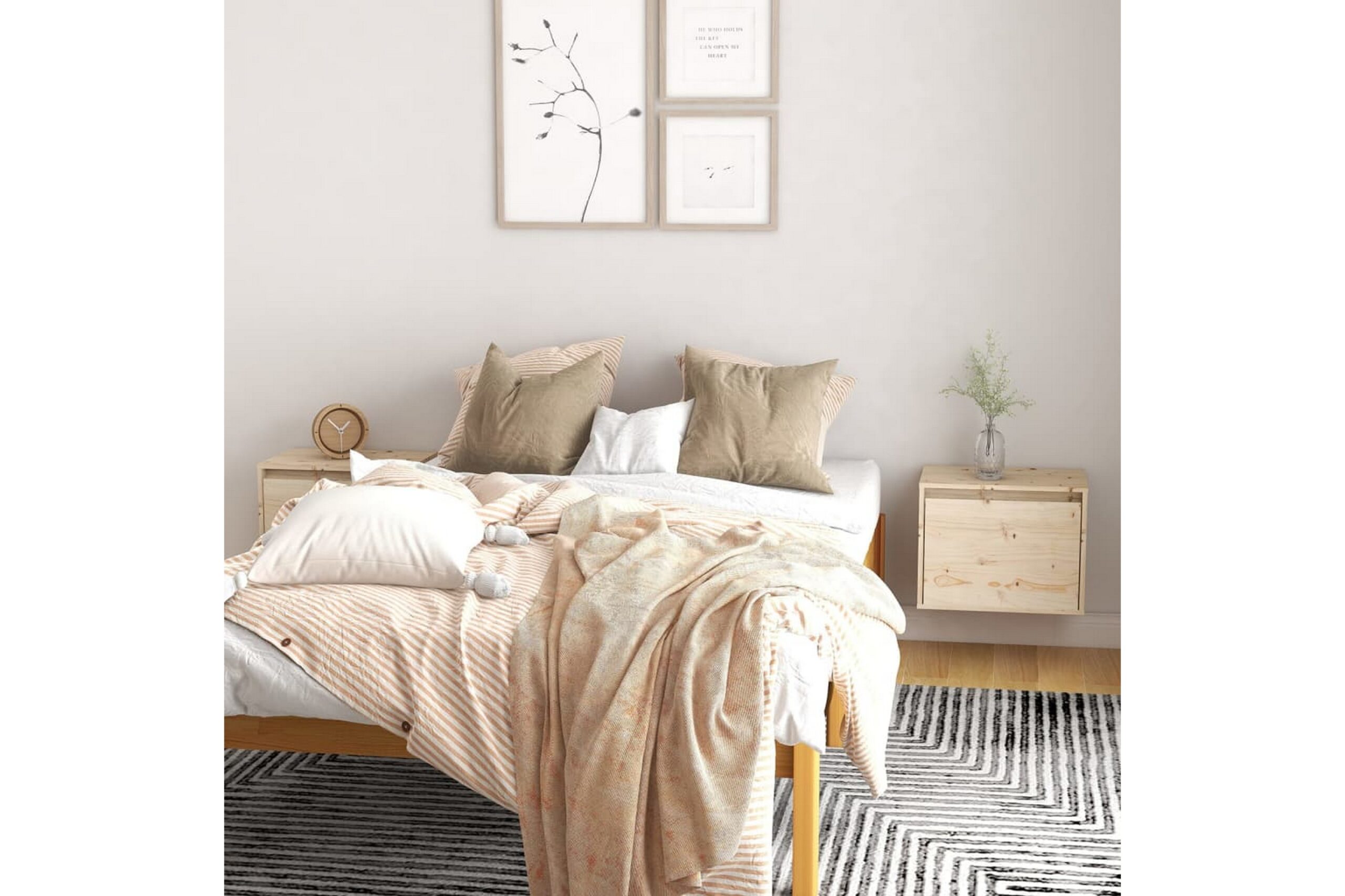Seinäkaapit 2 kpl 45x30x35 cm täysi mänty - Ruskea