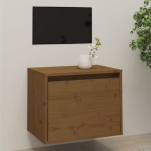 Seinäkaappi hunajanruskea 45x30x35 cm täysi mänty - Ruskea