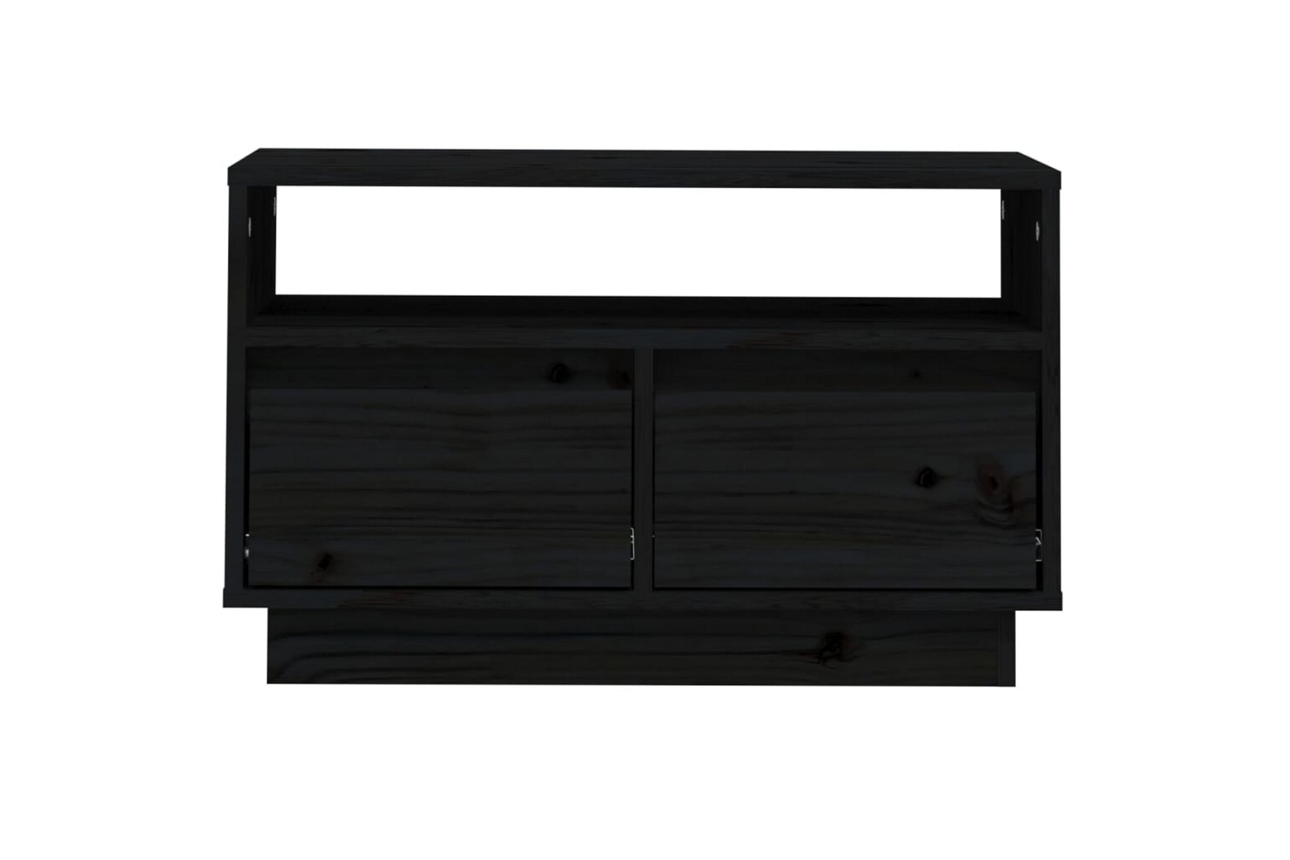 TV-taso musta 60x35x37 cm täysi mänty - Musta