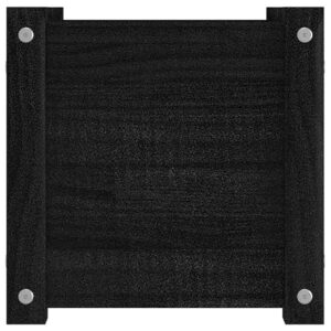 Puutarhan kukkalaatikko musta 31x31x31 cm täysi mänty - Musta