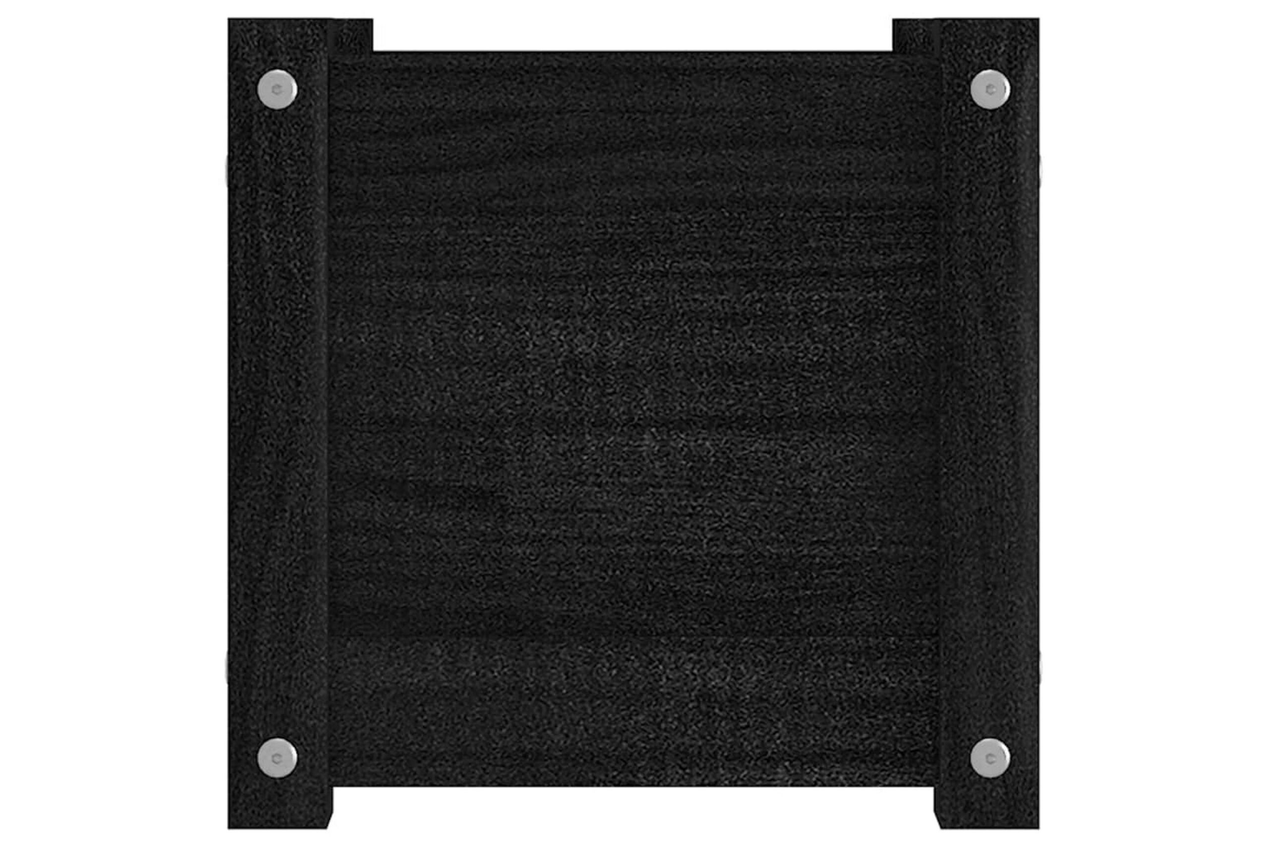 Puutarhan kukkalaatikko musta 31x31x31 cm täysi mänty - Musta