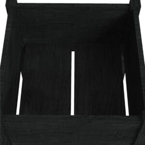 Puutarhan kukkalaatikko musta 40x40x70cm täysi mänty - Musta
