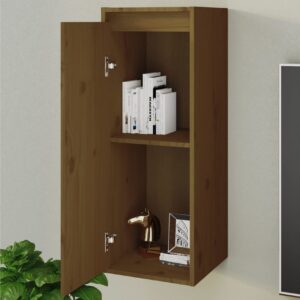 Seinäkaappi hunajanruskea 30x30x80 cm täysi mänty - Ruskea