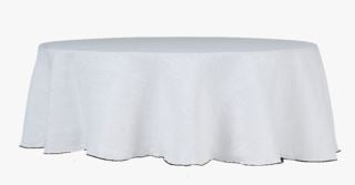 Atelier pyöreä pellavaliina valkoinen
