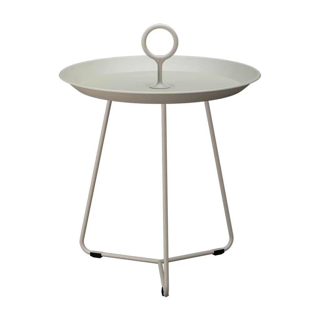 Houe, EYELET-sivupöytä Ø45 cm beige