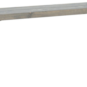 Ruska terassipenkki 35x126 cm harjattu ja lakattu mänty savunharmaa/musta metall