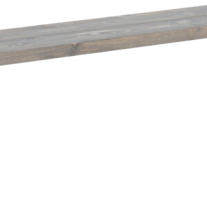 Ruska penkki 35x126 cm harjattu ja lakattu mänty savunharmaa/musta metalli